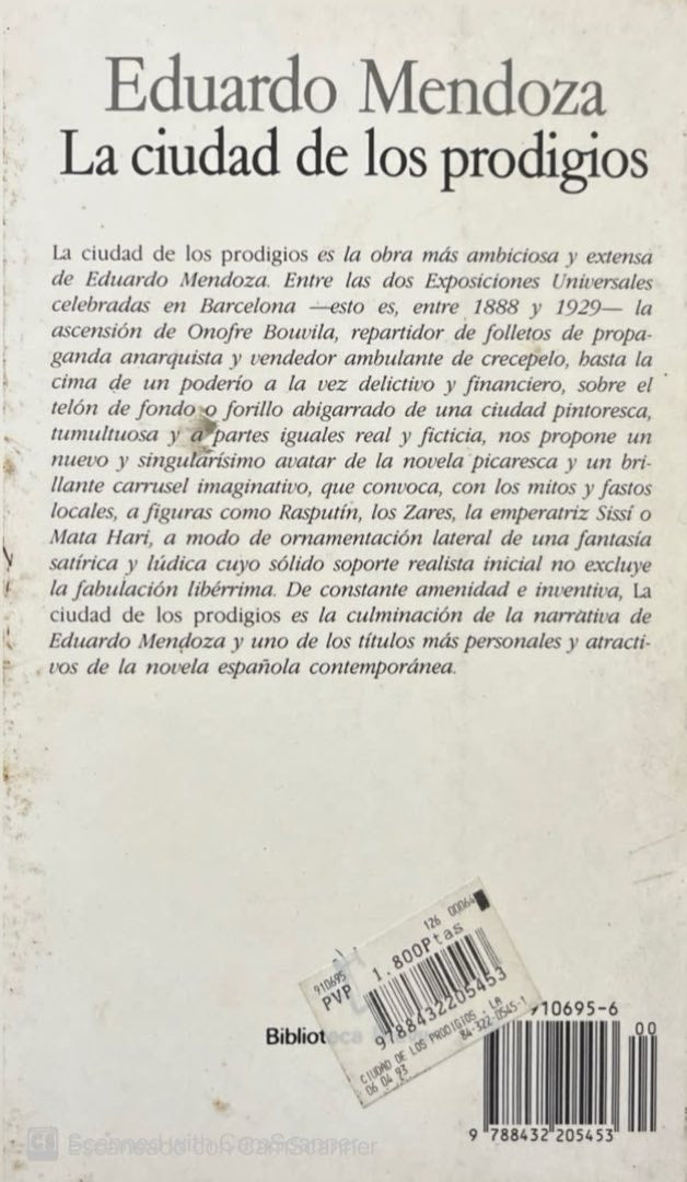 La ciudad de los prodigios |Eduardo Mendoza