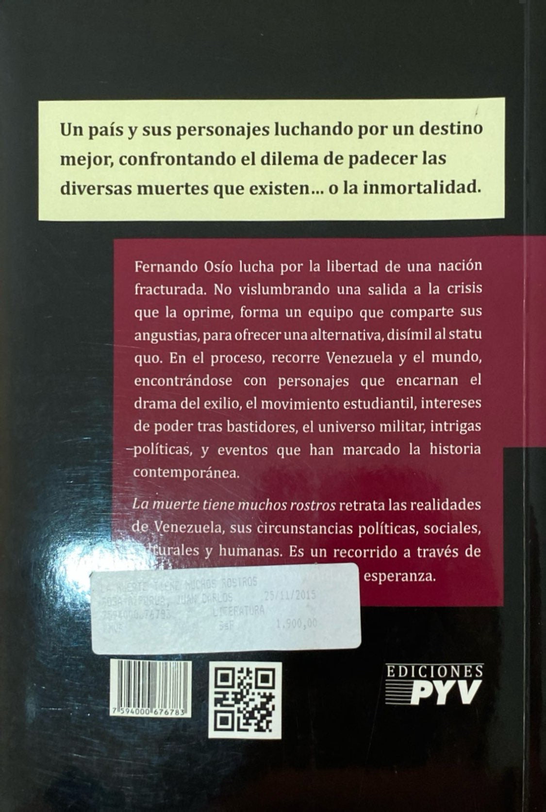 La muerte tiene muchos rostros | Juan Carlos Sosa