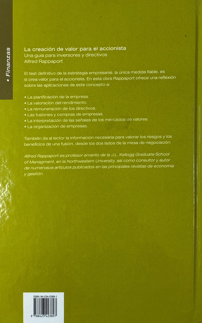 Líderes del management La creación del valor para el accionista