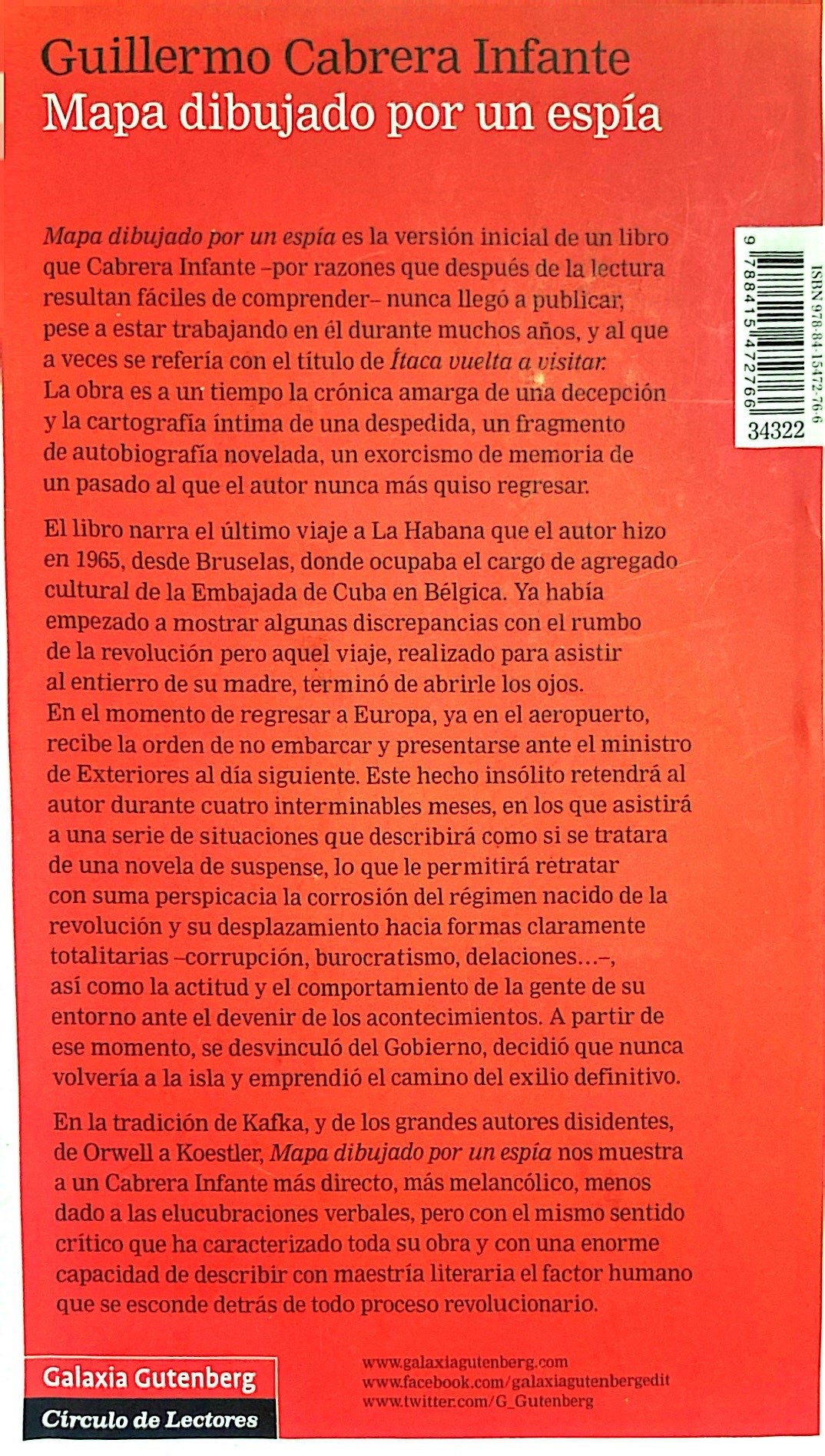 Mapa dibujado por un espía | Guillermo Cabrera Infante