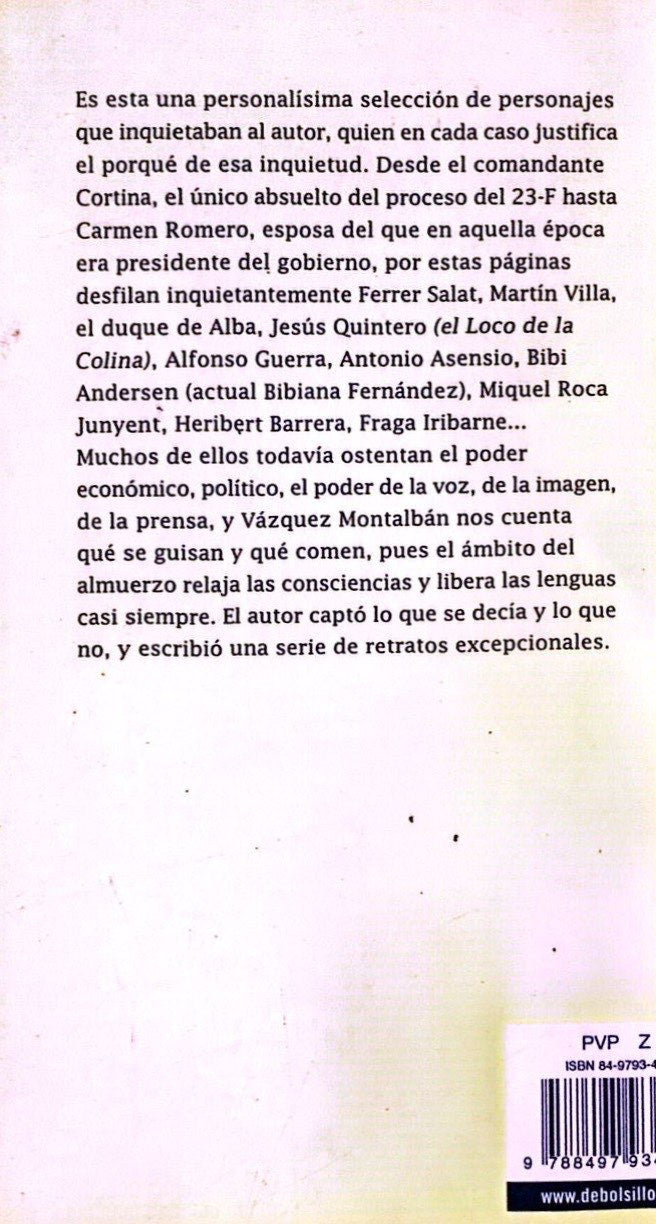 Mis almuerzos con gente inquietante | Manuel Vasquez Montalbán