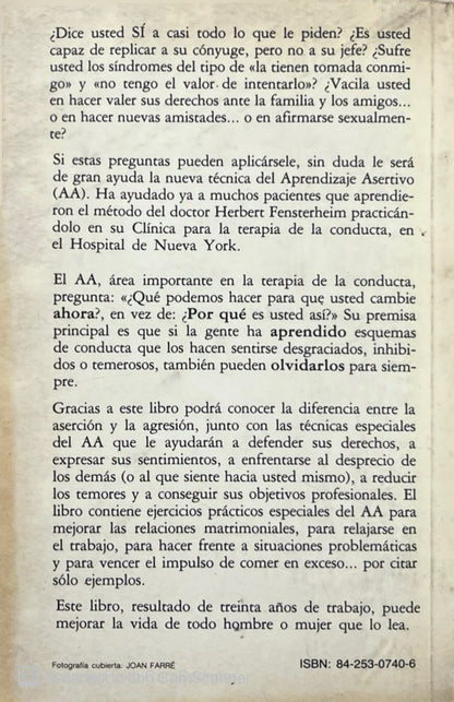 No digo si cuando quiere decir no | Herbert Fensterheim