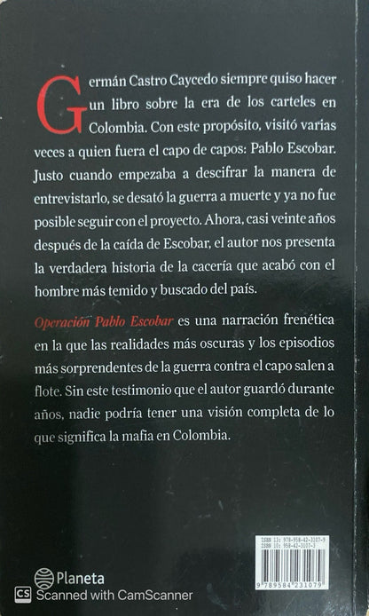 Operación pablo escobar | Germán Castro Caycedo