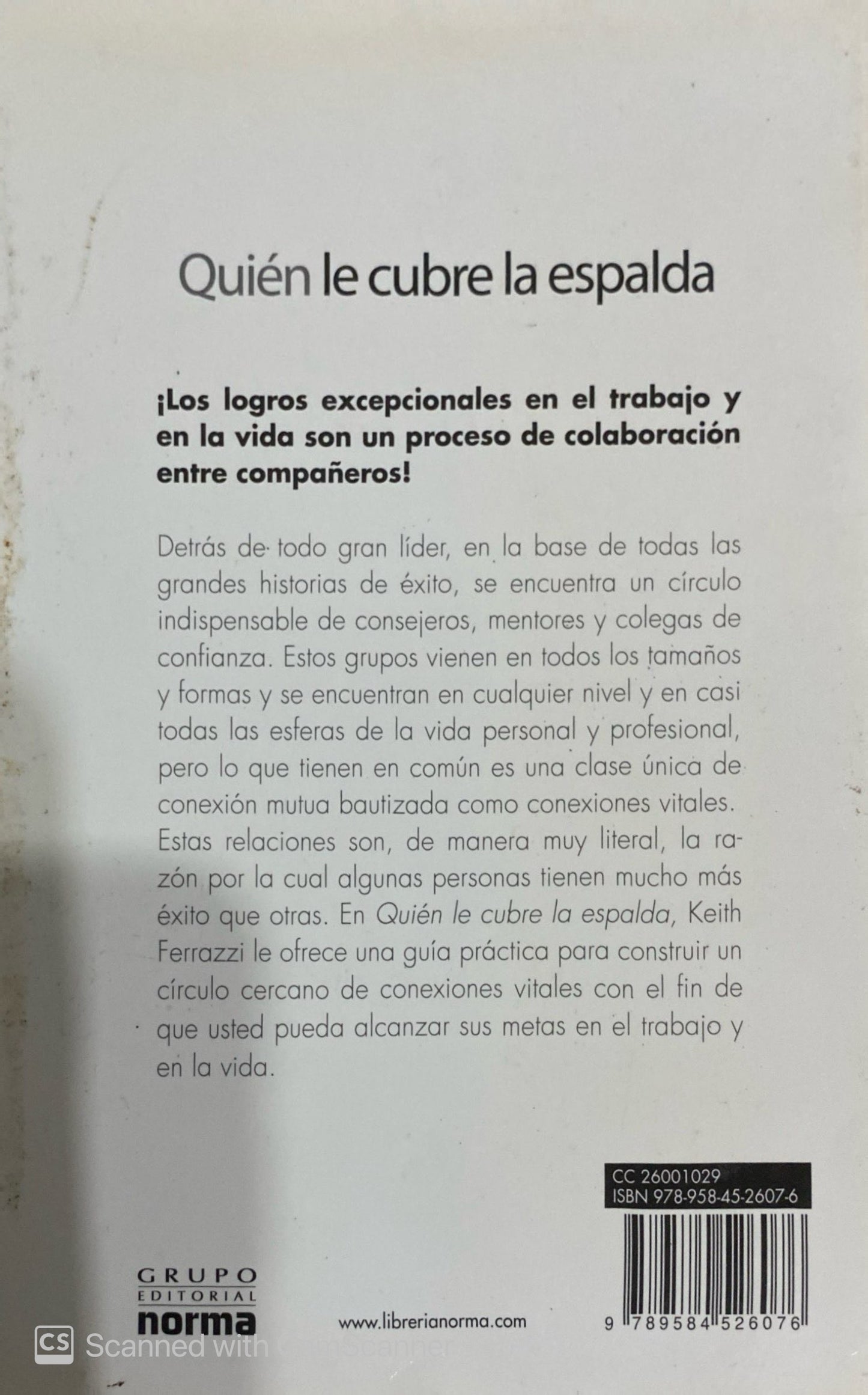 Quién le cubre la espalda | Kaith Ferrazzi