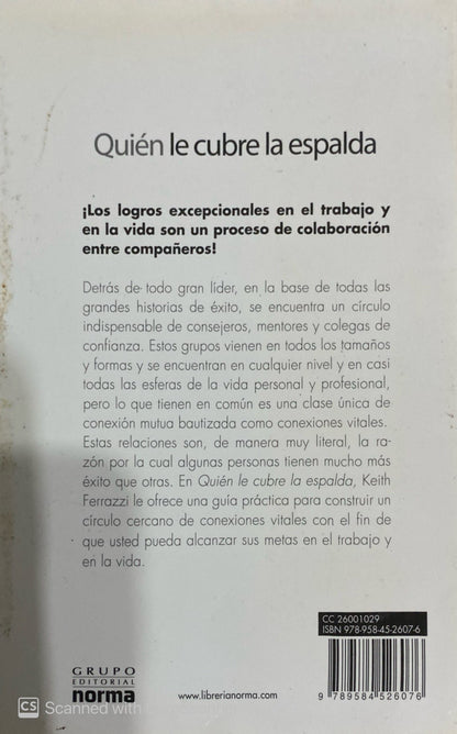 Quién le cubre la espalda | Kaith Ferrazzi