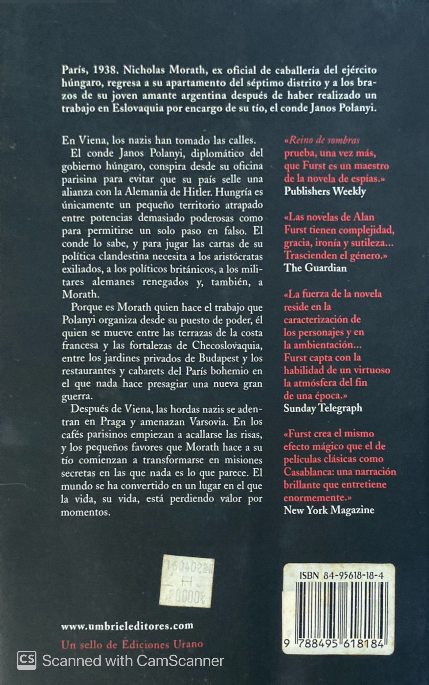 Reino de sombras | Alan Furst