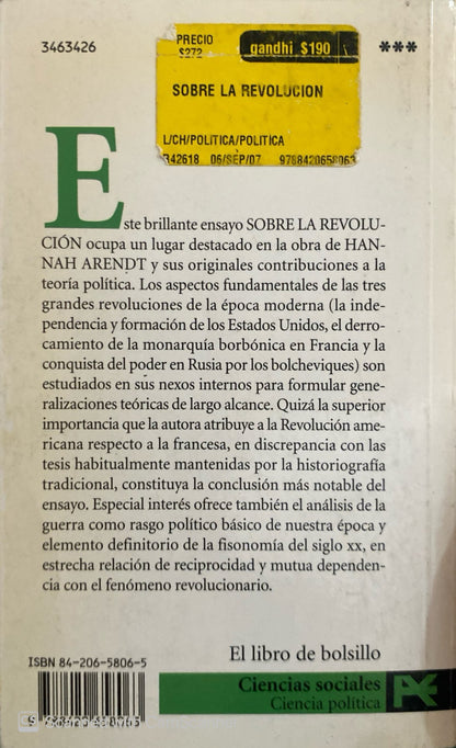 Sobre la revolución | Hannah Arendt