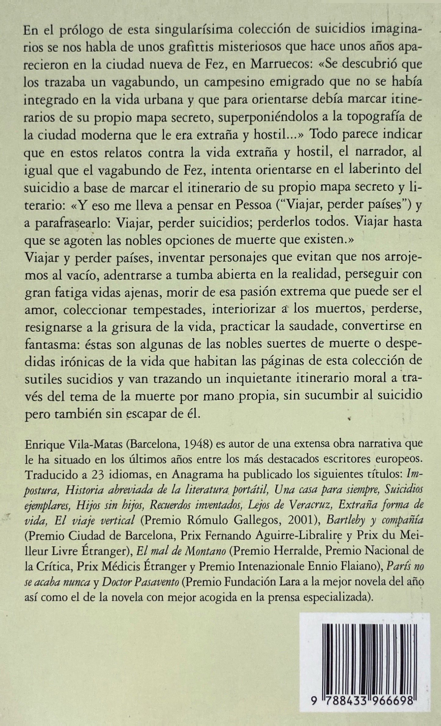 Suicidios ejemplares | Enrique Vila Matas