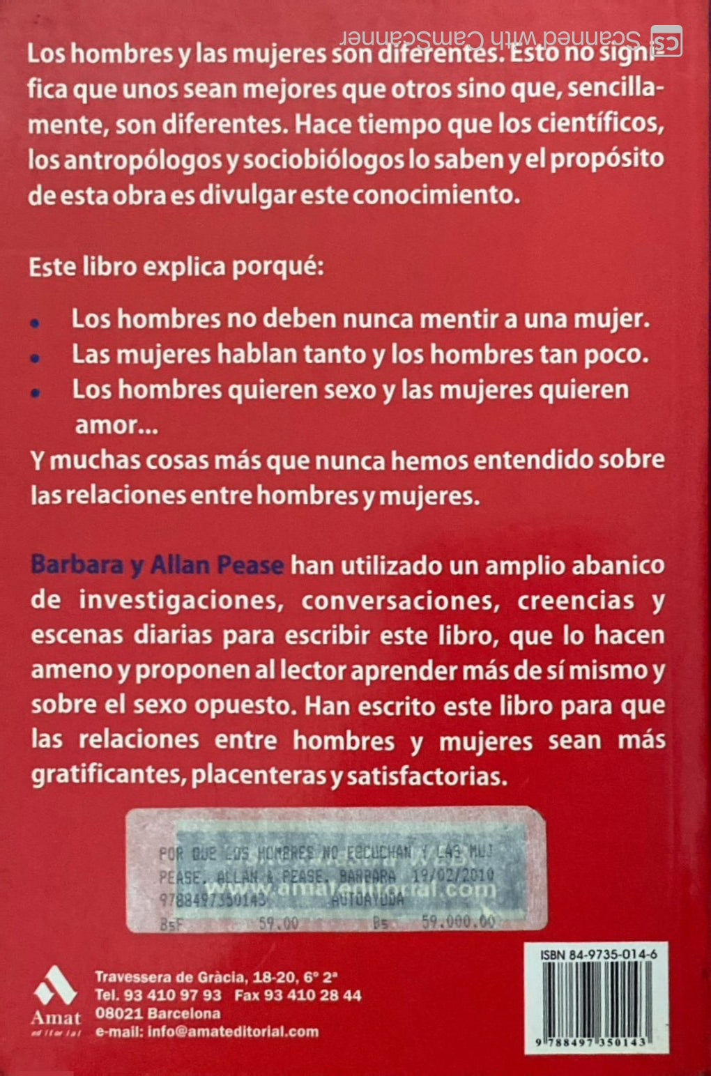 Por qué los hombres no escuchan y las mujeres no entienden de mapas | Allan y Barbara Pease