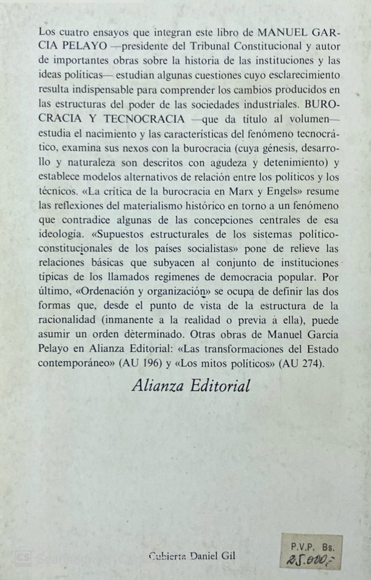Burocracia y tecnocracia | Manuel García-Pelayo