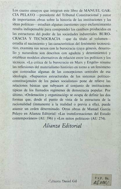 Burocracia y tecnocracia | Manuel García-Pelayo