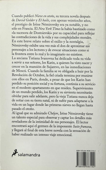 Nieve en otoño | Iréne Némirovsky