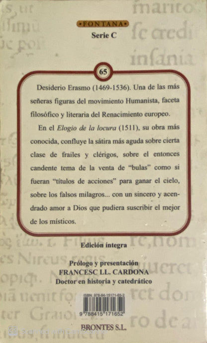 Elogio de la locura | Erasmo de Rotterdam