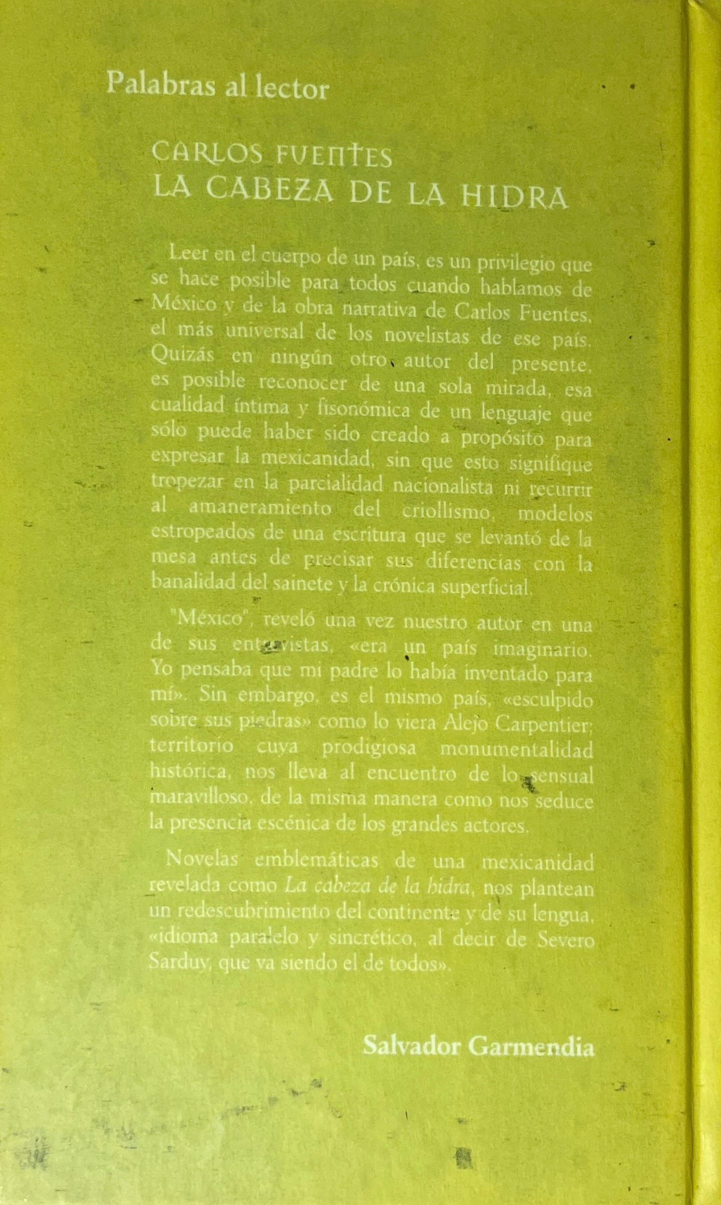 La cabeza de la Hidra | Carlos Fuentes