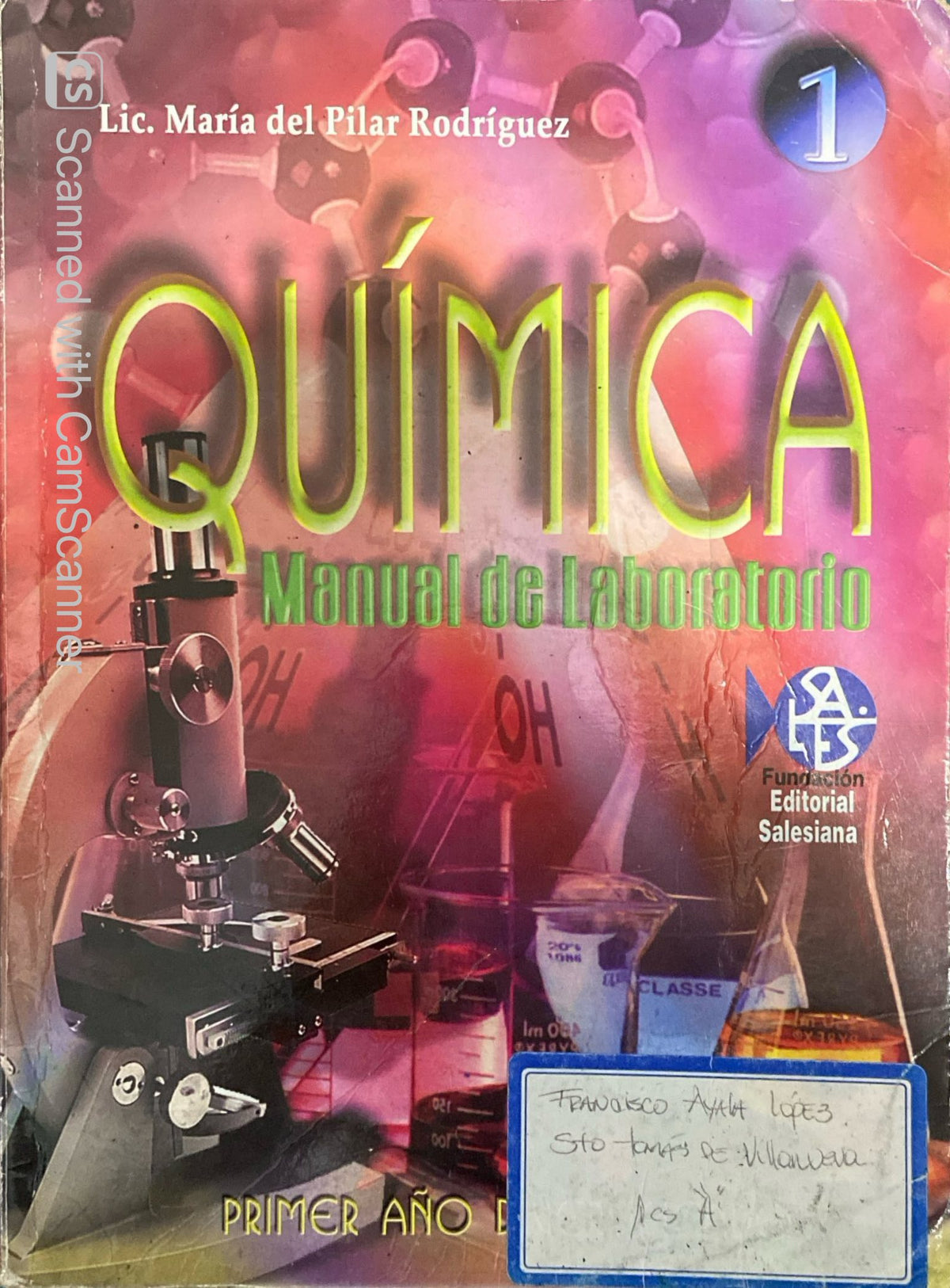 Química Manual de Laboratorio Primer año | María del Pilar Rodríguez