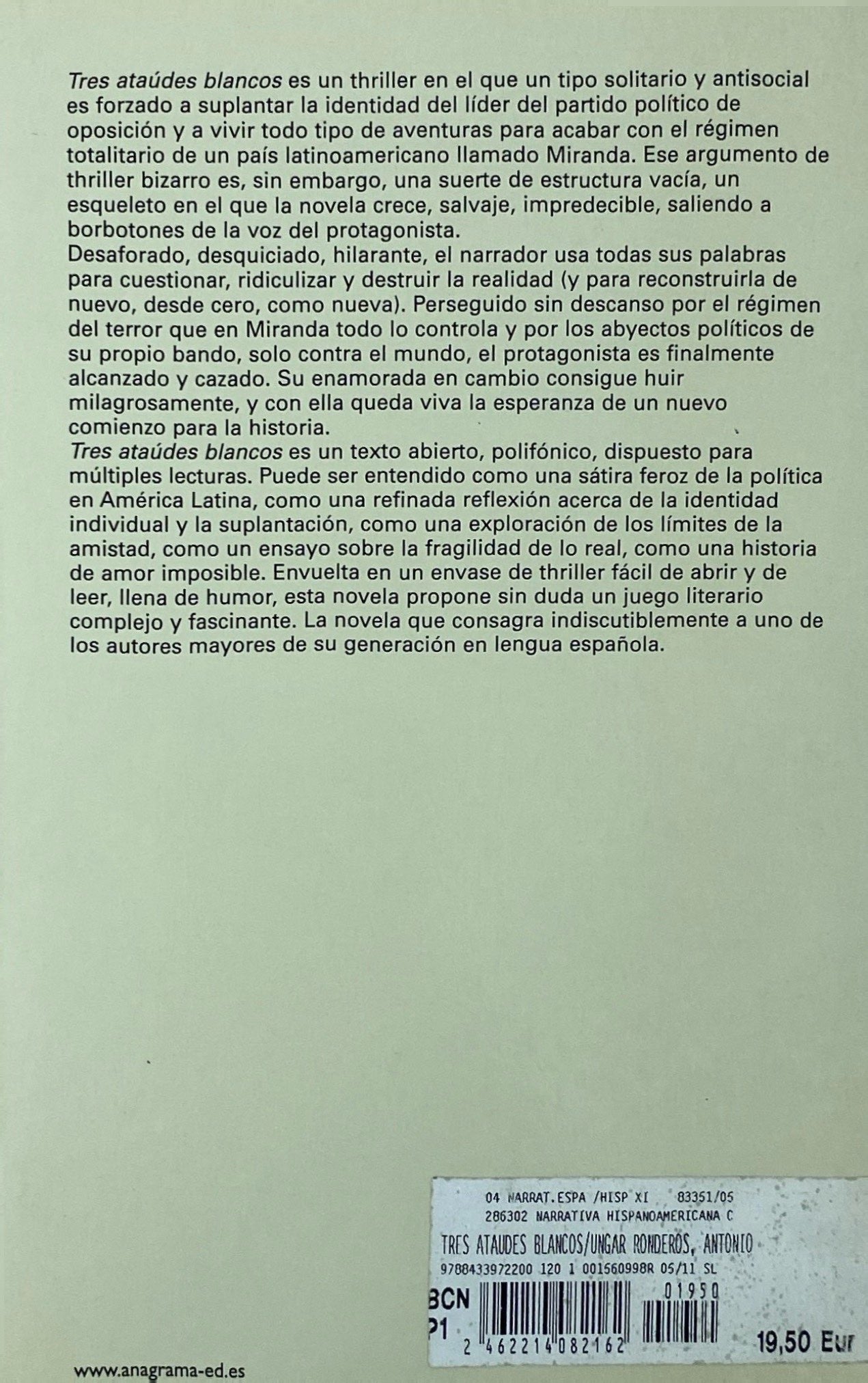 Tres ataúdes blancos | Antonio Ungar